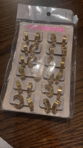 LUXUKISSKIDS 12pcs/lot Small Hoop Earring Mujer Party Gold Color Stainless Steel Brinco Ear Hoop Sets Wedding Jewelry-303802 4