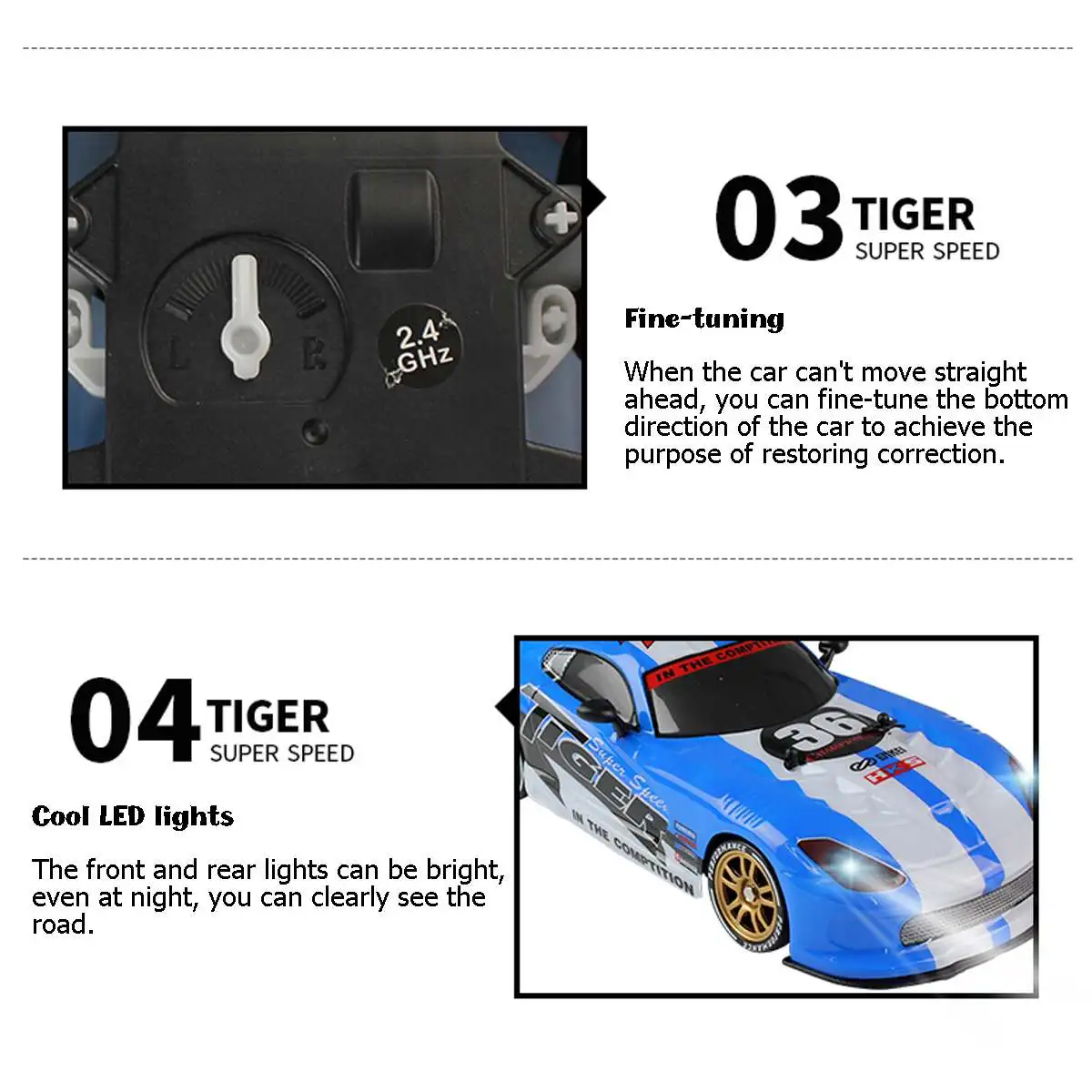 Дизайн LBLA 1:16 2,4G 4WD RC Светодиодный гоночный автомобиль 20 км/ч высокая скорость Дрифт модель RC гоночный светильник для детей подарок