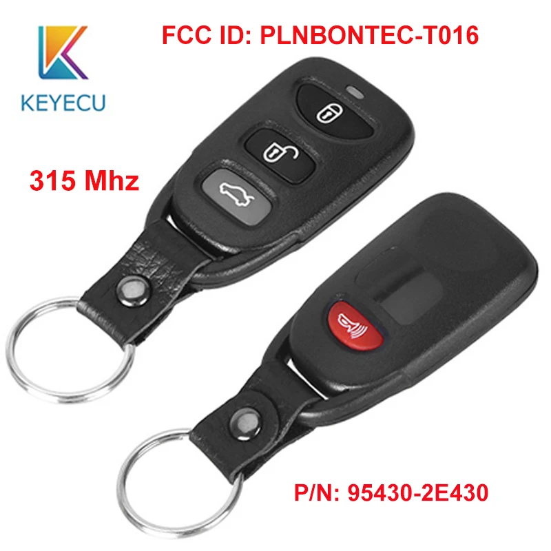 

KEYECU Replacemen Remote Key Fob 315 Mhz 3 Button 4 Button for 2004 2005 2006 Kia Sorento PLNBONTEC-T016