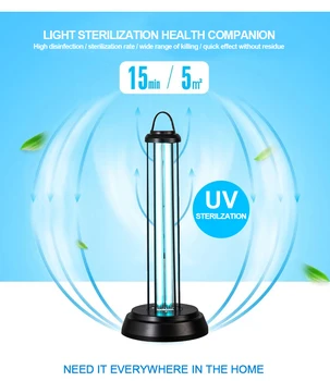 

UV Disinfection Lamp 38W AC220V Portable Home UV Germicidal Lamp Light Desktop Remote Spot Disinfection Mite Sterilizing UV lamp