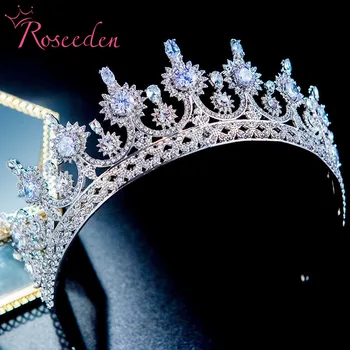 

Mystic Cubic Zirconia Wedding Tiara Diadem For Bride Rhinestone Princess Crown Headband RE3904