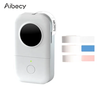 

Aibecy Portable Wireless Thermal Printer BT Connection 203dpi 6/12/14/15mm Label Width Label Printer with 3 Roll Label Paper