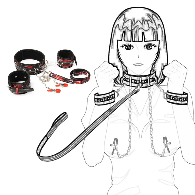 Laisse de Bondage en PU BDSM avec col en dentelle pour femme, jouets  sexuels pour adultes, jeux pour adulte - AliExpress