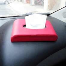 Автомобильная коробка для салфеток из искусственной кожи, контейнер, автомобильные аксессуары для интерьера, солнцезащитный козырек, прямоугольная коробка для салфеток, Чехол-держатель, 1 шт