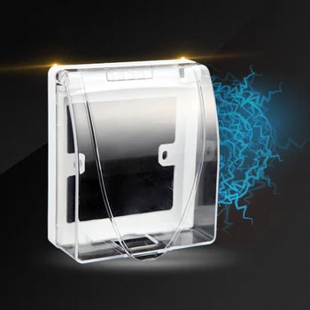 

Plastic Switch Waterproof Cover Box Wall Light Socket Doorbell Flip Cap Cover for Home P666