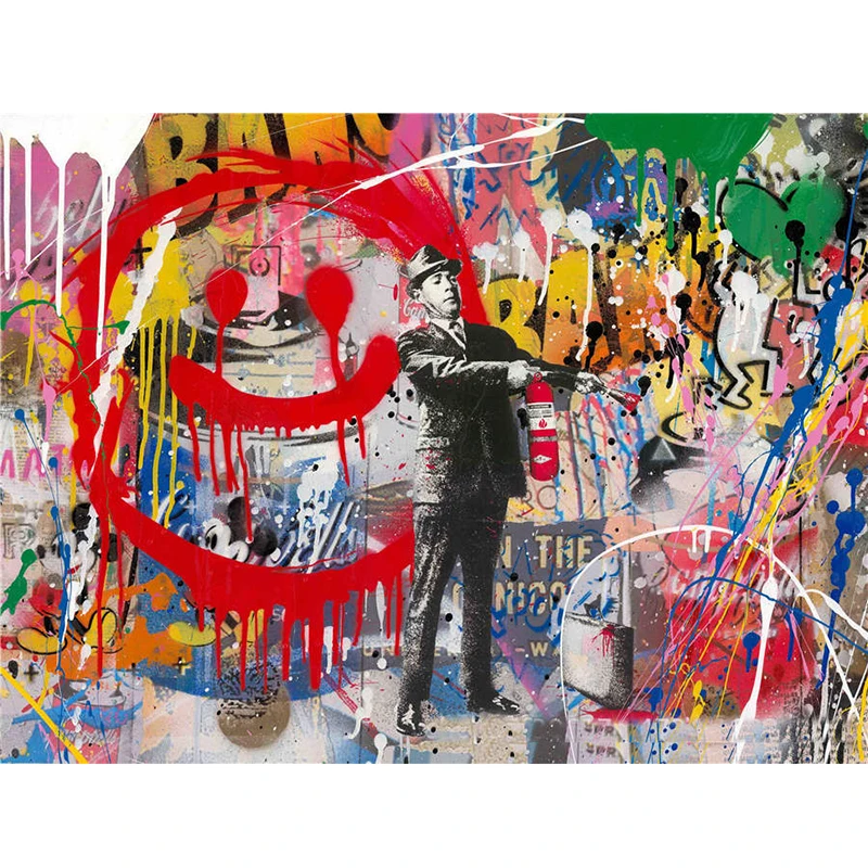 Mr. Brainwash Художественная Картина на холсте уличные граффити стеновые
