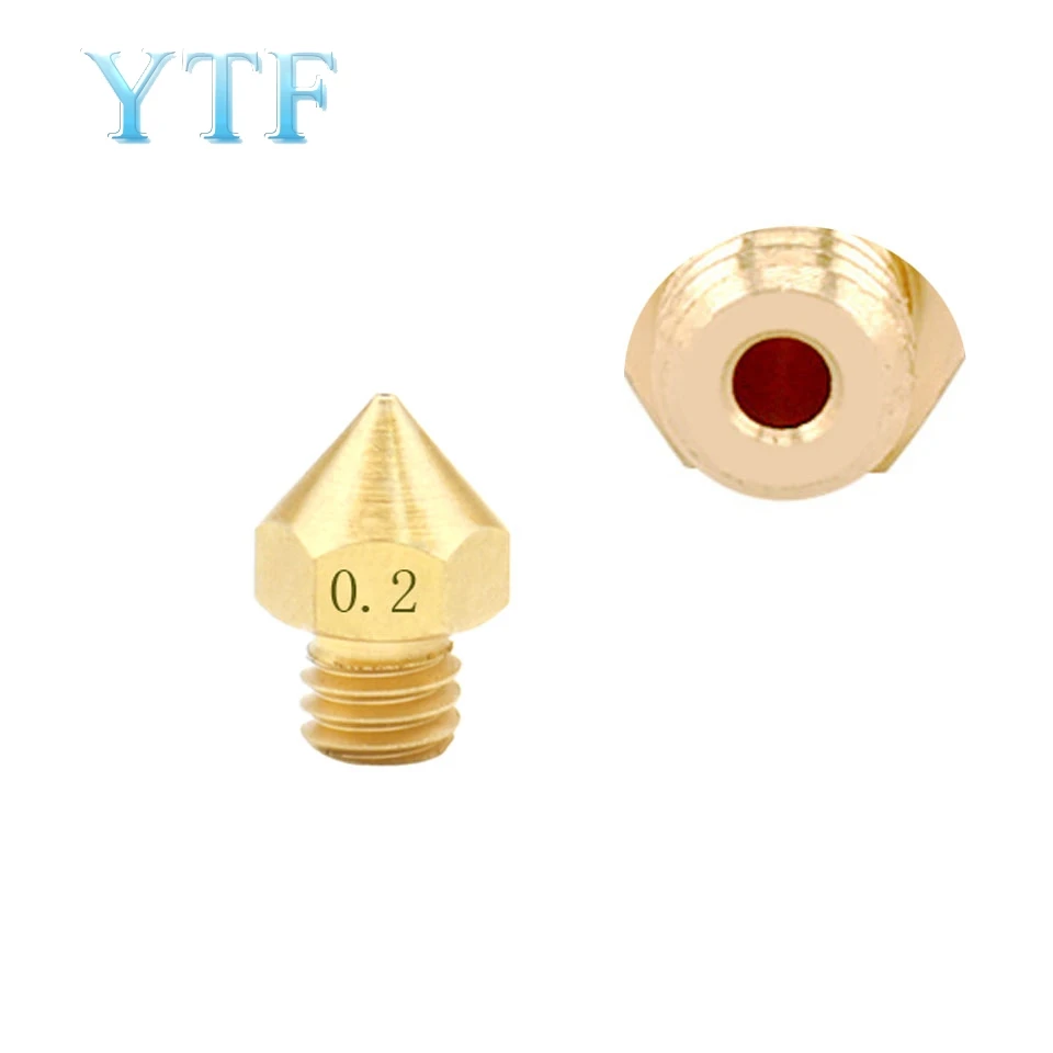 MK8 сопло Impressora 3D принтер экструдер CR10 для Prusa i3 0 2/0 3/0 4/0 5/0 6 мм|0.2mm nozzle|parts 3d printernozzle |
