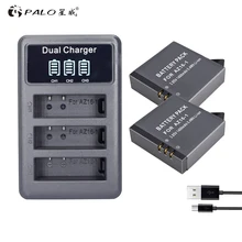 PALO 2pcs FOR AZ16-1 XIAOMI YI II 4K battery + LCD