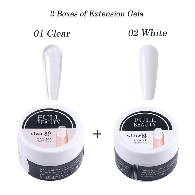 Gel For Extension UV Builder Nail Gel Clear Acrygel Base Varnish Quick Buidling Nail Art Brush Set For Manicure LY1800-1