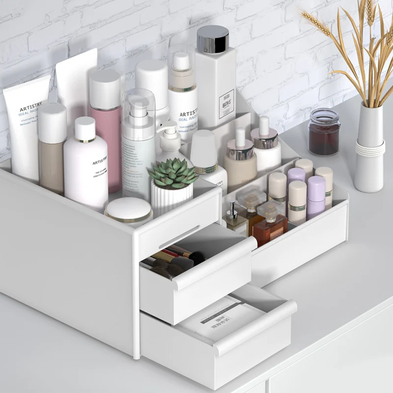 

Large Capacity Cosmetic Storage Box Makeup Drawer Organizer Jewelry Nail Polish Makeup Container Desktop Sundries Storage Box