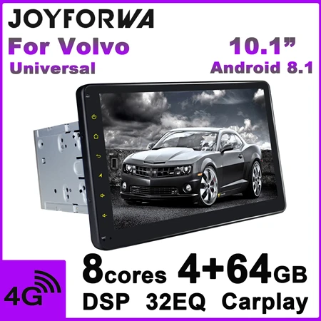 Carplay DSP 10.1" 2Din Android 8.1 Car Multimedia Radio for Volvo S80 S60 S40 XC90 GPS Subwoofer SPDIF DVR DAB+ WiFi 4G SIM OBD - Цвет: 10inch 4GB 2Din