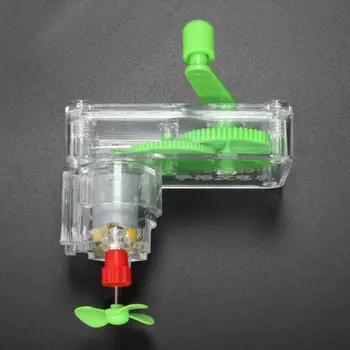 

Kid Physics DIY Hand Crank DC Generator Model Fan Kit Science Experiment Education Kids Toy construct their very own powered fan