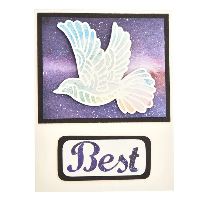 

InLoveArts pigeon and branch Metal Cutting Dies Leaves Flower DIY Etched Dies Craft Paper Card Making Scrapbooking Embossing New