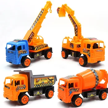 

Truck inertial toy car,Kids Excavator Model Car Toys,Four different types of toy trucks for Christmas birthday Children gift