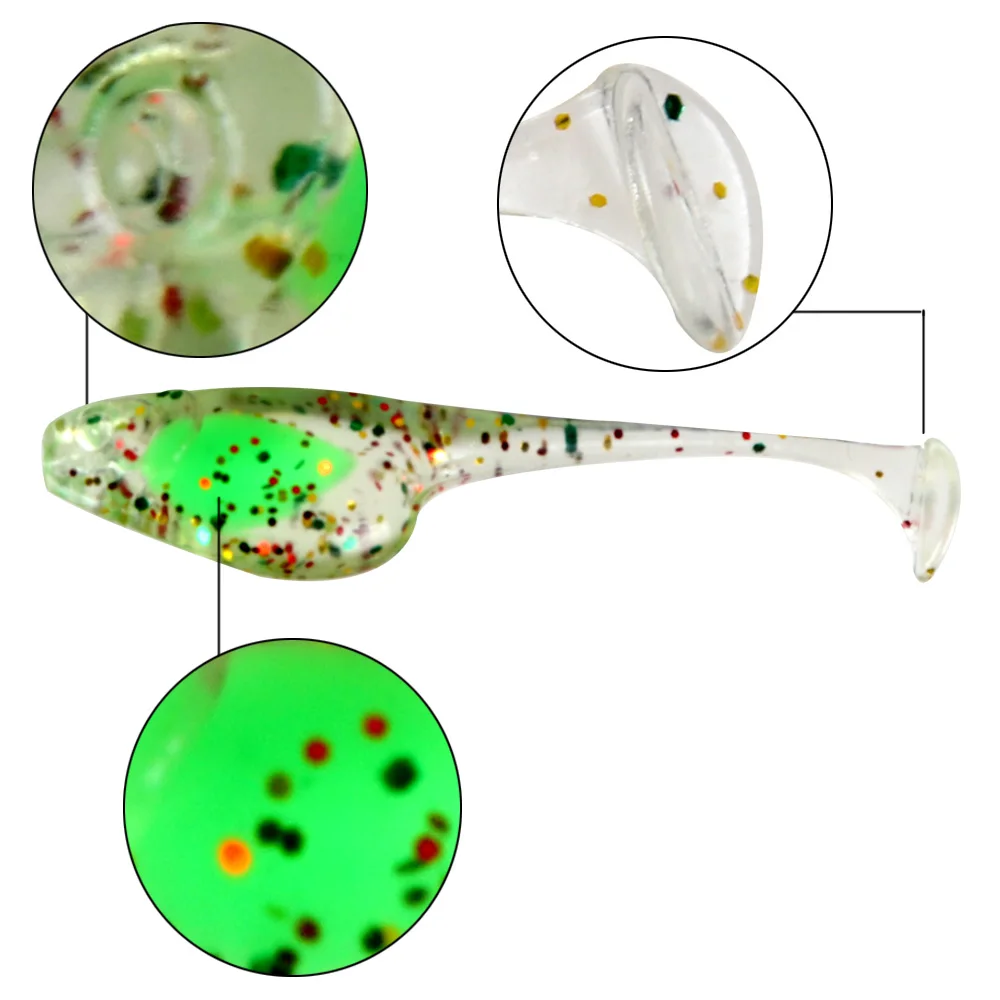 ATUENO TPE Mini Soft Worm Wobbler Bait 0.9g 45mm Ocean Rock Fishing Lure Bass Soft Perch Bait Crappie Lures Shad Baits