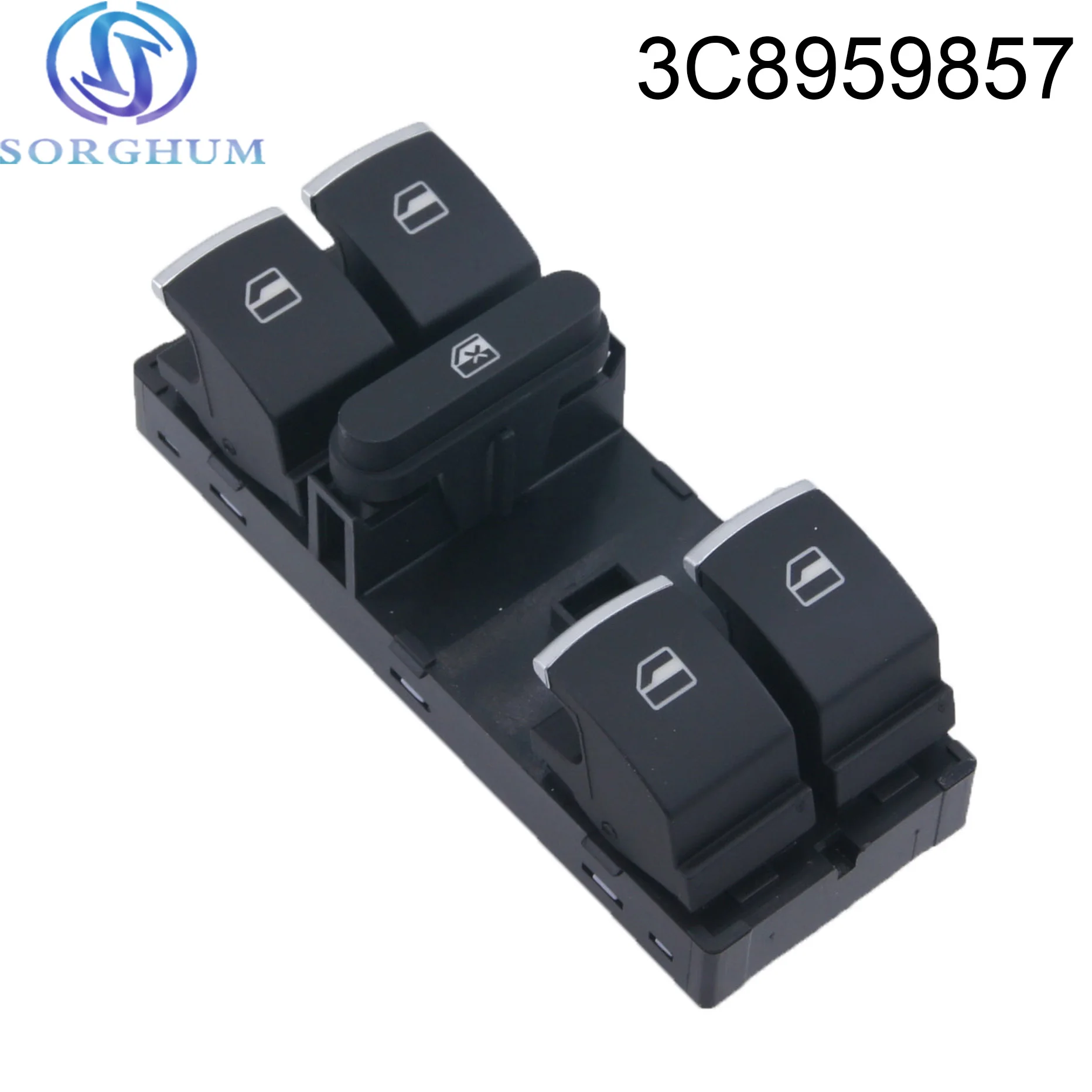 3C8959857 3C8 959 857 VW Passat CC 2.0L 제타 골프 래빗 Tiguan Seat Altea 용 앞 좌측 드라이버 사이드 파워 윈도우 스위치