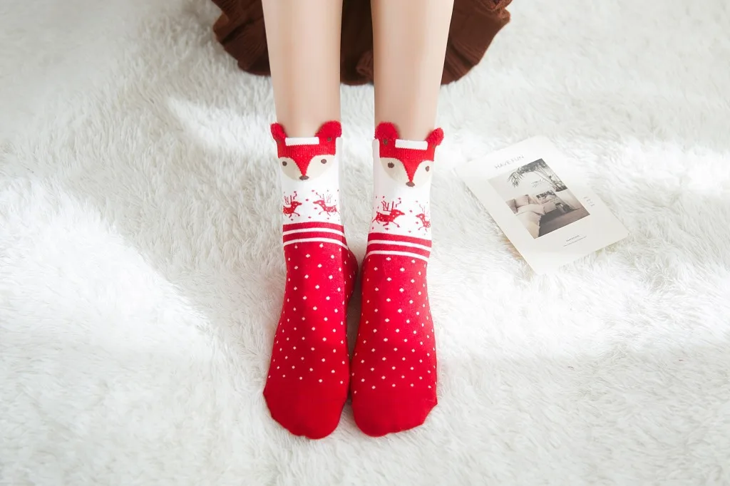 ARMKIN/1 пара, женские носки, повседневные зимние рождественские носки, носки с оленем Давида, хлопковые носки с героями мультфильмов, сохраняющие тепло, женские носки на Рождество