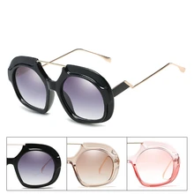 Роскошные Металлические солнцезащитные очки женские градиентные оттенки солнцезащитные очки для женщин Высокое качество UV400 панк мужские трендовые солнцезащитные очки анти-УФ