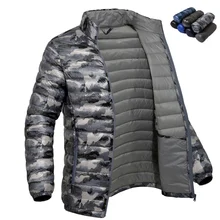 7 цветов зимний мужской Камуфляжный белый светильник в виде утки Сверхлегкий пуховик зимний теплый повседневный пуховик ветрозащитная теплая парка