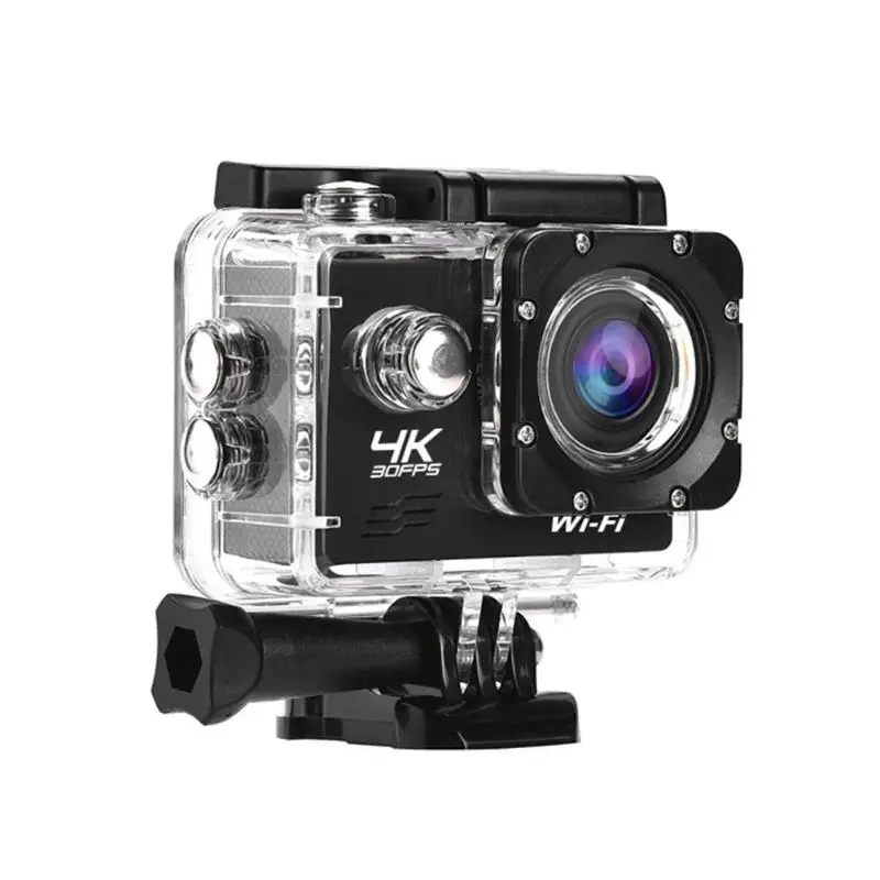 AT-Q1 Спортивная Экшн-камера 4K 30FPS FHD 1080P 170 широкоугольная Водонепроницаемая Pro камера s мини DVR цифровая камера видеокамера автомобиля - Цвет: black