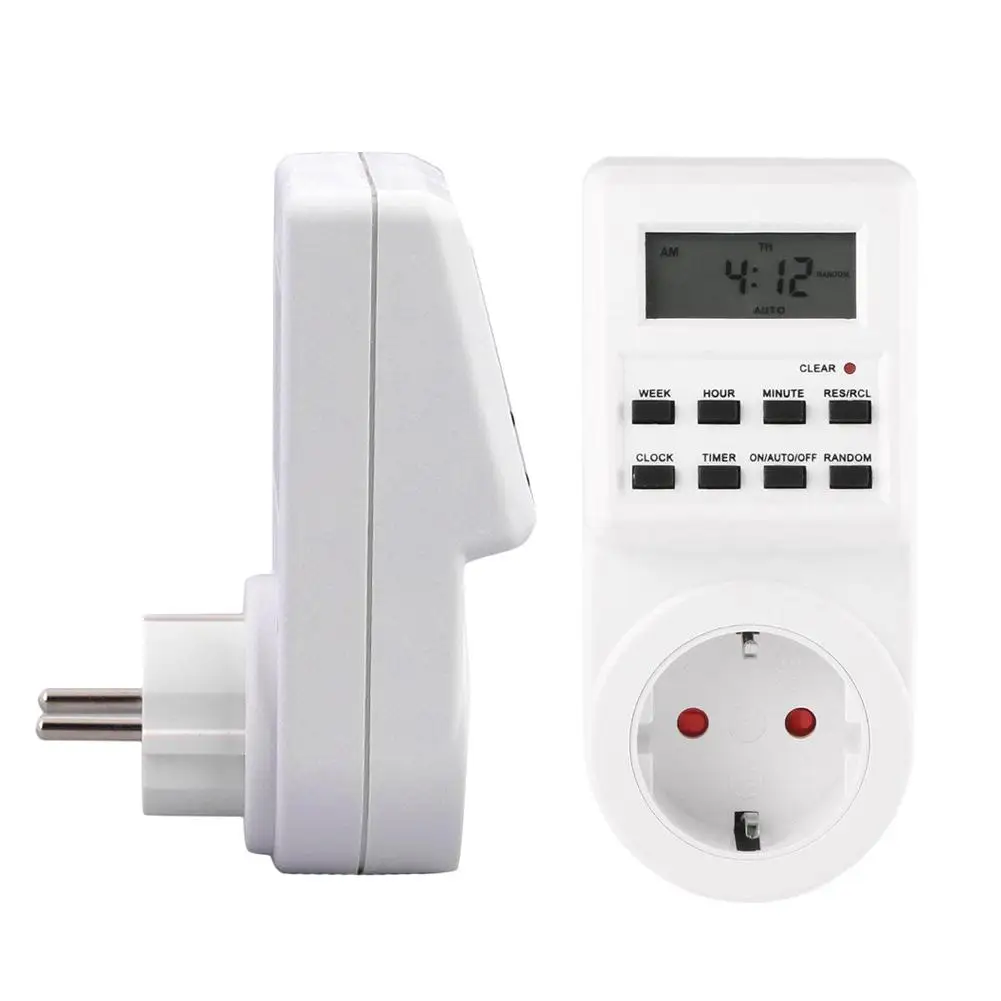 

Plug-in Programmable Timer Switch Socket with Clock Summer Random Function UL