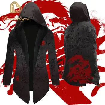 

Hot Sale Men's Autumn Winter Marvel Venom Cosplay Trend Dark Long Hooded Loose Sweatshirt Coats Hombre Sudaderas Hombre