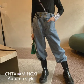 

Children's clothing 2020 autumn new children's pants children's jeans autumn thin section light blue denim trousers wholesale