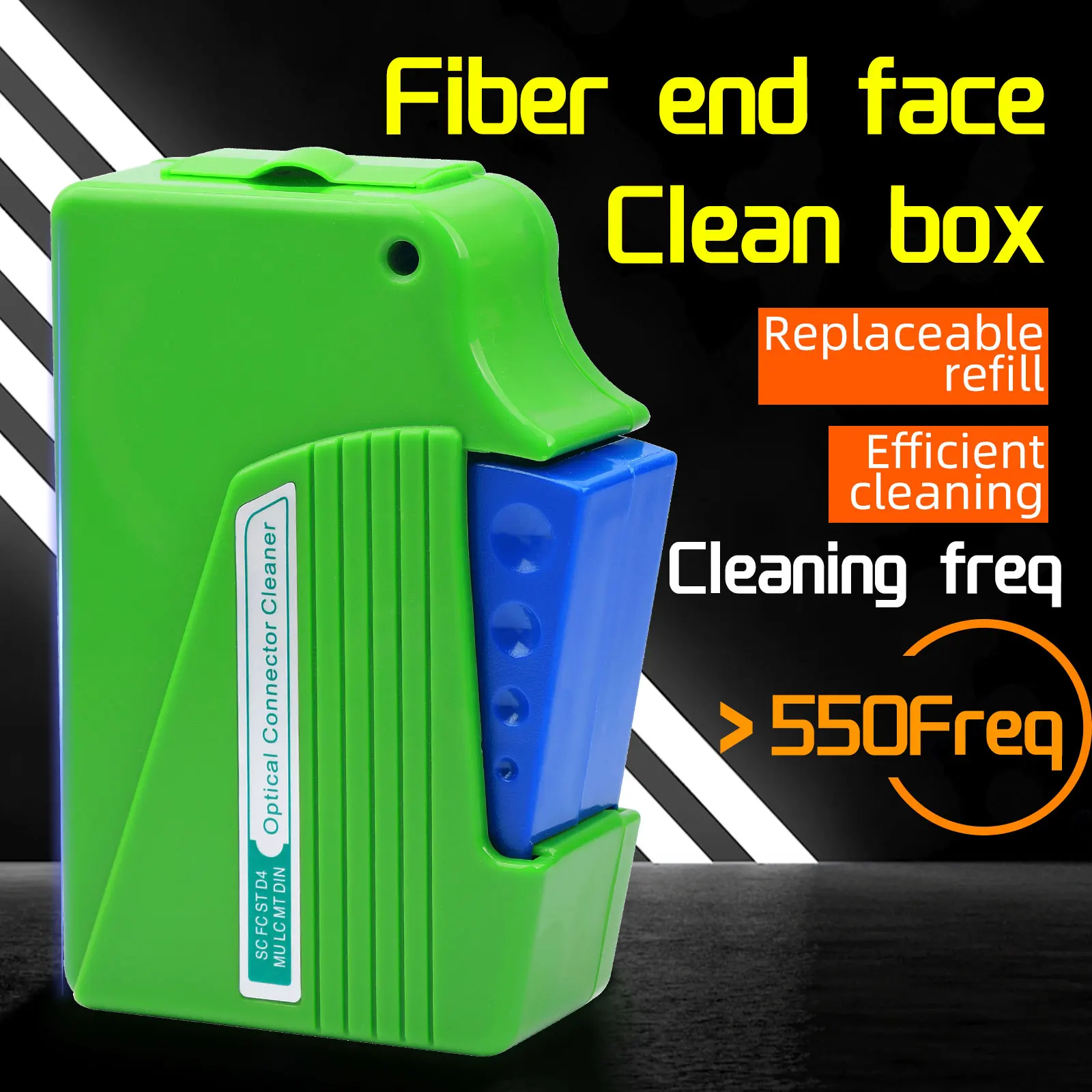 

Fiber Cleaning Tool Optical Connector Cassette Reel Cleanings 500+ Times Clean Replacement Core