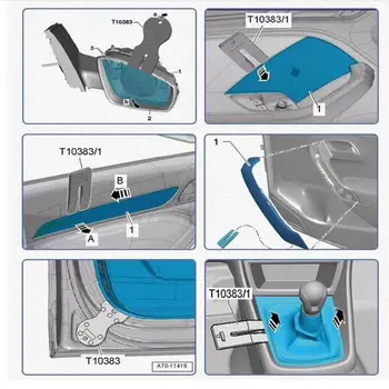 

Hot 1 Set Vehicle Door Trim Car Trim Wedge Panel Clip Removal Tools For Equiv T10383 T10383/1 T10383/2 Car Accessories