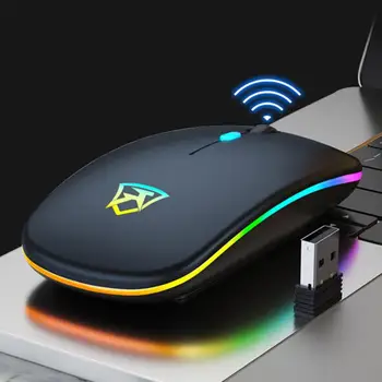 

2.4 GHz Wireless Mouse RGB Rechargeable Mouse Wireless Computer Silent LED Backlit Ergonomic Gaming Mouse For Laptop PC Office
