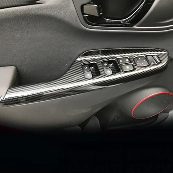 

Car Interior Door Armrest Panel Window Switch Lift Buttons Cover Trim Sticker For Hyundai Kona Encino 2017 2018 Accessories