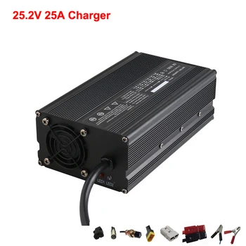 

900W 25.2V 25A Li-ion Li-Po Battery charger with fan Used for 6 Series 21.6V 22.2V lithium golf cart battery pack Charger