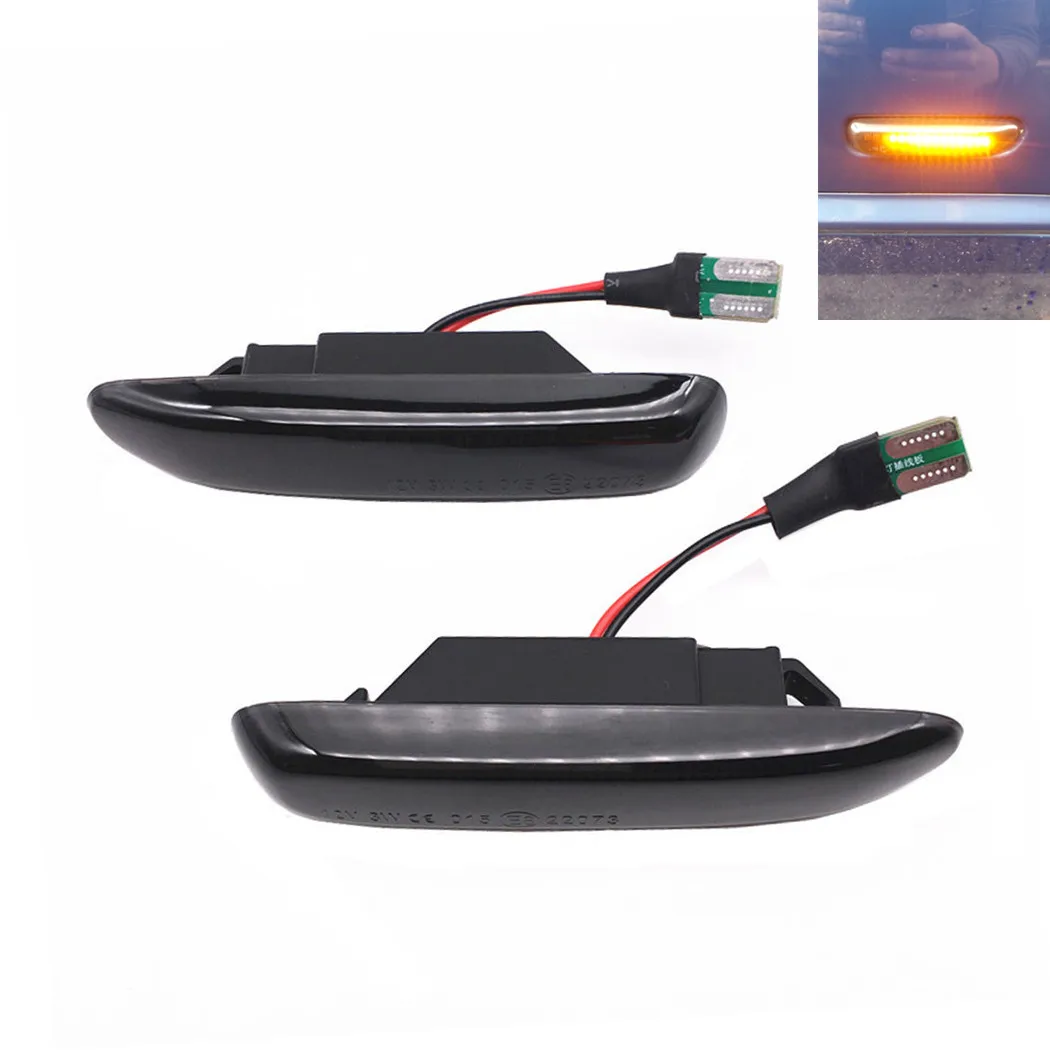 

2X Led Dynamic Turn Signal Light Side Fender Marker Sequential Lamp For BMW 3 Series E46 Sedan Coupe Wagon Convertible 1997-2001