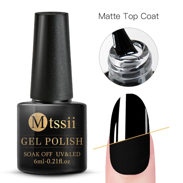 Mtssii Reflective Glitter Gel Nail Polish 6ml Sparkling Auroras Laser Nail Gel Nail Art Varnish Semi Permanent Top Base Gel S04056 Matte