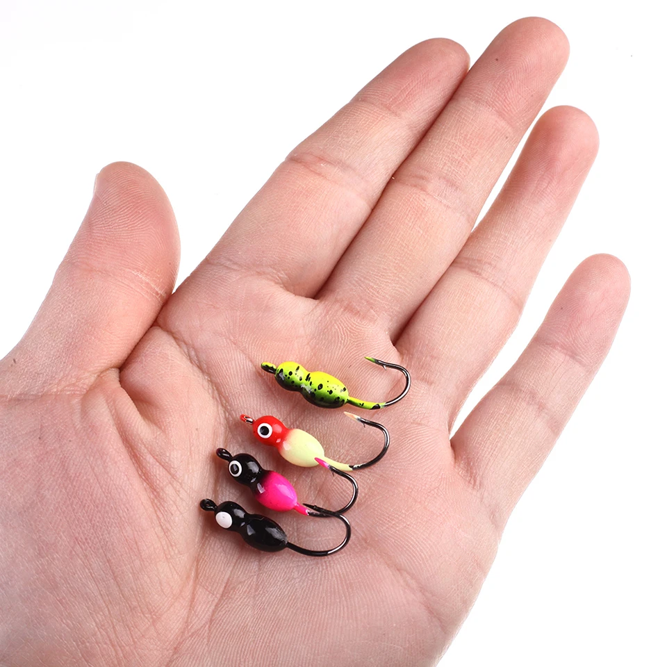 4PCS/Lot Mini Ice Jig Lure Kits Winter River Fishing Bait Quality 25mm 2.3g Ice Jig Tackle Pike