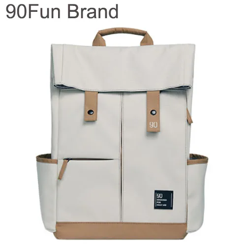 Xiaomi Mijia Urevo 90fun Для мужчин Для женщин Колледж рюкзак для школы, для отдыха 15,6 дюймов Водонепроницаемый сумка для ноутбука рюкзак для отдыха на открытом воздухе - Цвет: white