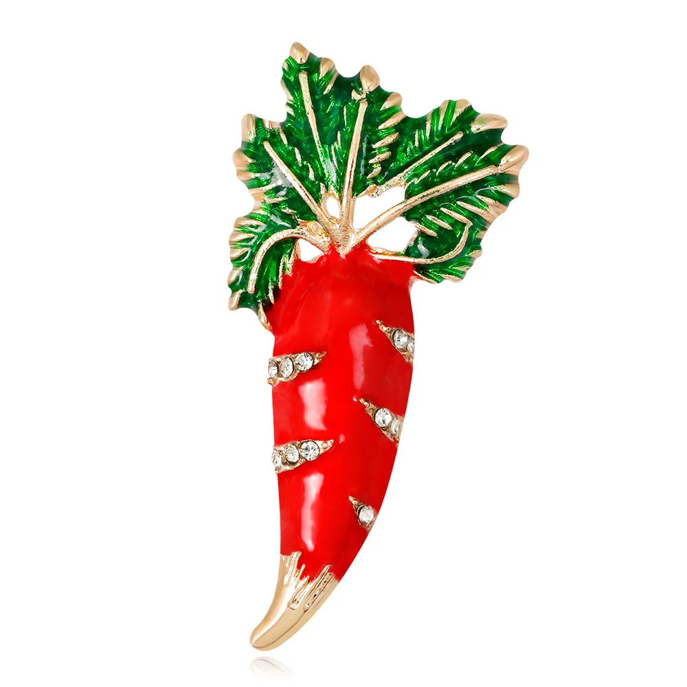 

Korean-style Creative New Style Carrot Brooch Women's Fashion And Personality Cute Clothing Accessories Corsage Danby Accessorie