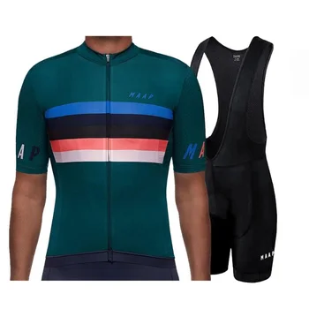 

The best quality MAAP 2019 New navy cycling Jersey short sleeved bicycle clothing and bib shorts with 4D gel pad free shipping