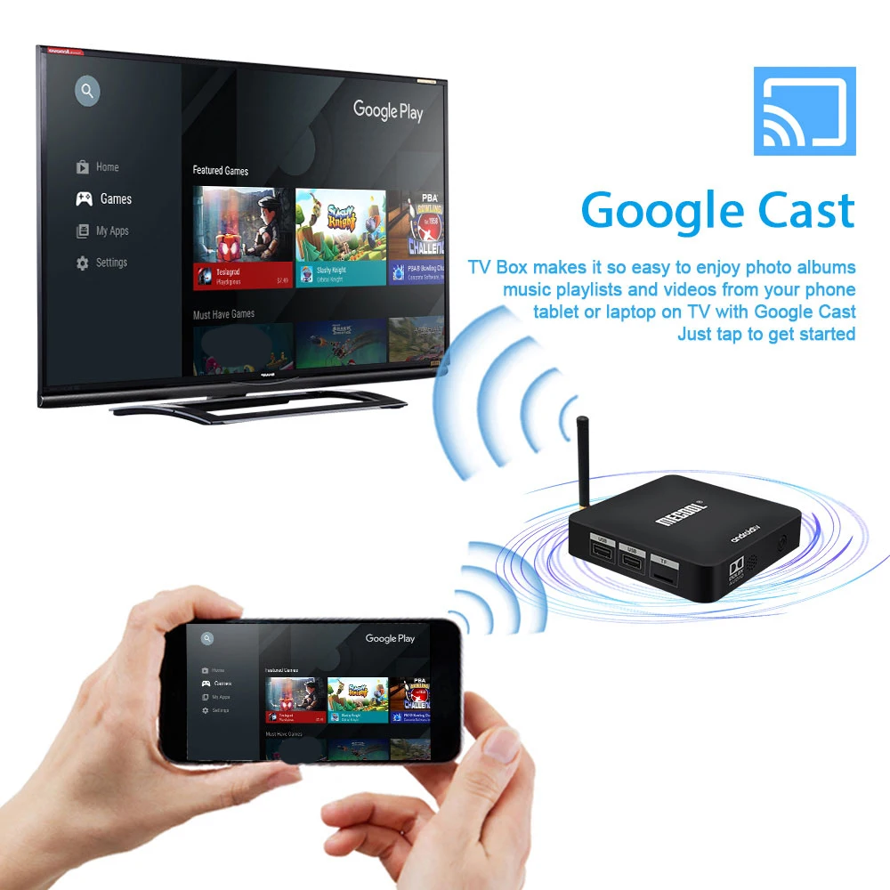 ТВ приставка Mecool Amlogic S905X Android 4 ядра 9 0 дюйма 16 + 2 ГГц Wi Fi HD 4K KM8|ТВ-приставки и