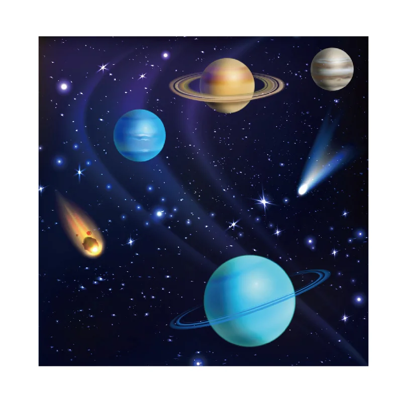 Planet 20 шт./лот, стиль, милые вечерние салфетки с изображением русалки, принцессы, вечерние салфетки с короной русалки, полотенца для дня рождения, вечерние принадлежности - Цвет: Planet
