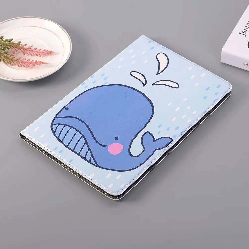 Кожаный чехол для планшета с милым мультяшным рисунком для Ipad Pro 12,9, слот для карандаша, флип, умный чехол-подставка для Ipad Pro 12,9+ ручка