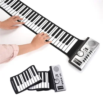 

NEW 61 Keys Roll Up Piano Portable Rechargeable Electronic Hand Roll Piano with Silicone Piano Keyboard for Beginners Monden