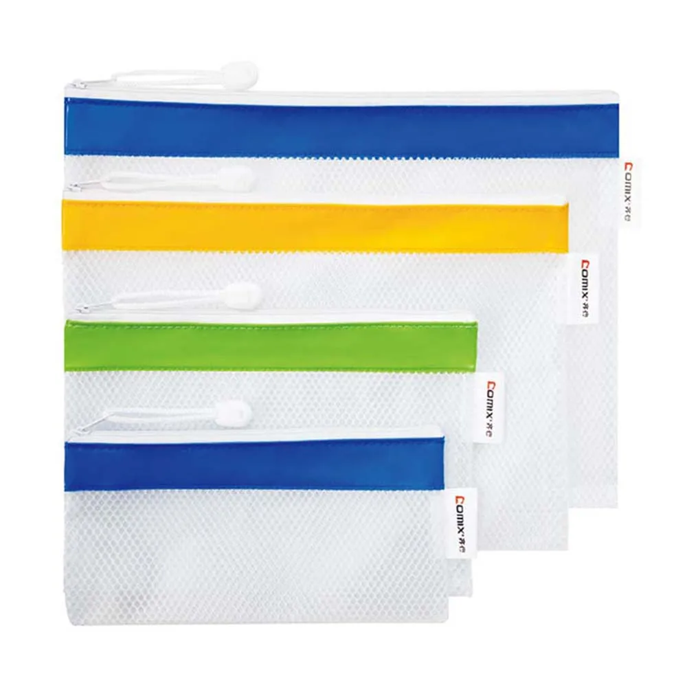 Comix хозяйственная сумка на молнии цветная полоса ПВХ для офиса/школы случайный