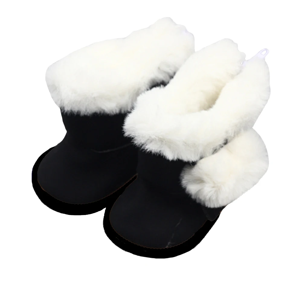 14,5 дюймов Высота девочки куклы зимние сапоги обувь для EXO куклы зимние Рождественские туфли куклы аксессуары 5,5*2,8 см - Цвет: Черный