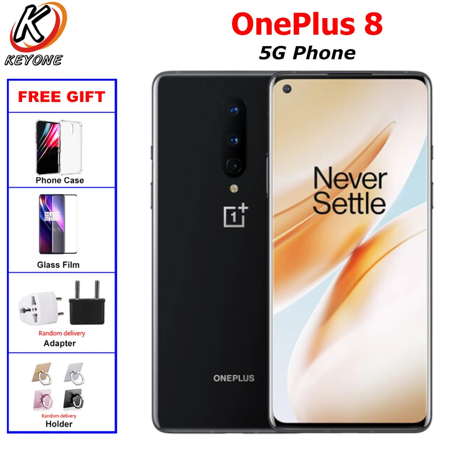 2020 New OnePlus 8 5G Mobile Phone Dual SIM 8G 12G RAM 128 256G ROM Snapdragon865