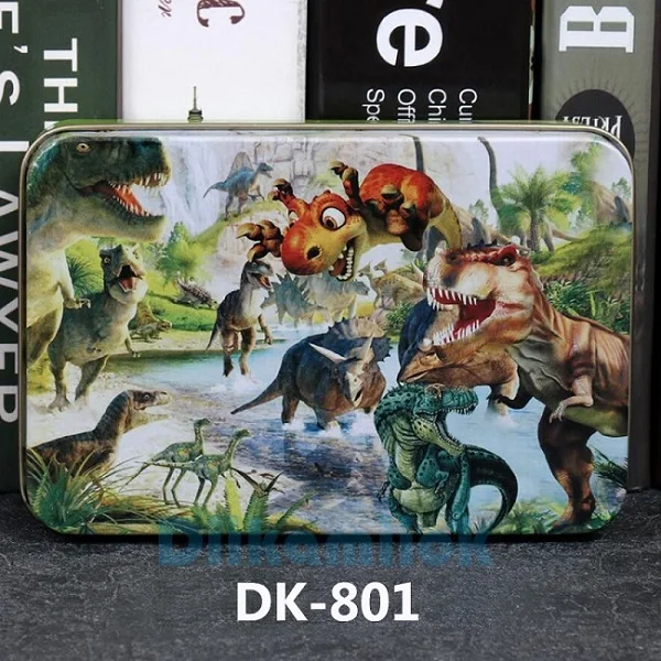 DK-801 Распродажа, 100 шт., мультяшная железная коробка, деревянные головоломки, игрушки для детей, раннее образование, развивающие интеллектуальные головоломки для детей - Цвет: DK-801