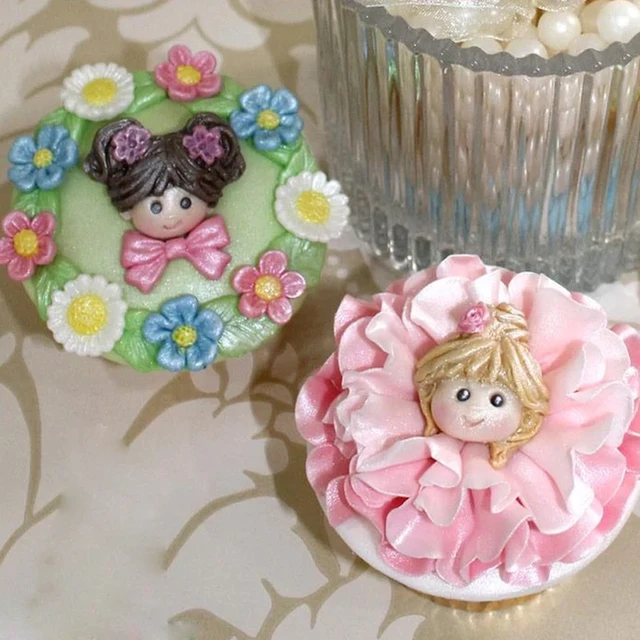 MYPRACS Set di 3 stampi in silicone con motivo a forma di angelo, per decorazione di torte, cupcake, cioccolato, caramelle, resina sintetica, argilla polimerica