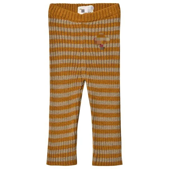 Новинка года; сезон осень-зима; брендовые Детские брюки BC; вязаные брюки в полоску для мальчиков и девочек; модные хлопковые брюки для маленьких детей - Цвет: yellow