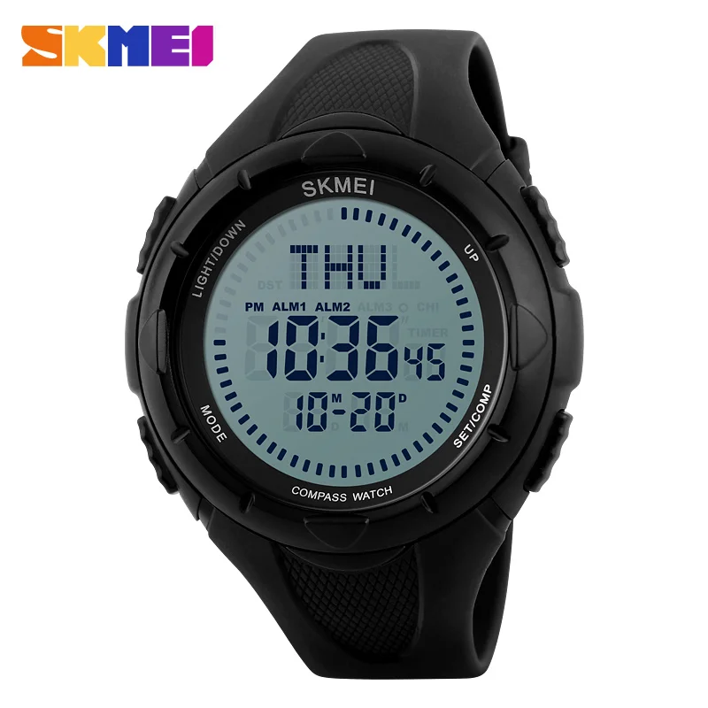 

SKMEI Outdoor Sport Watch Men Compass Alarm Clock Countdown Watches Montre Homme 5Bar Waterproof Digital Watch Relogio Masculino