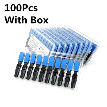 

100PCS FTTH SC UPC single-mode fiber optic SC UPC quick connector FTTH Fiber Optic Fast Connector SC Connector